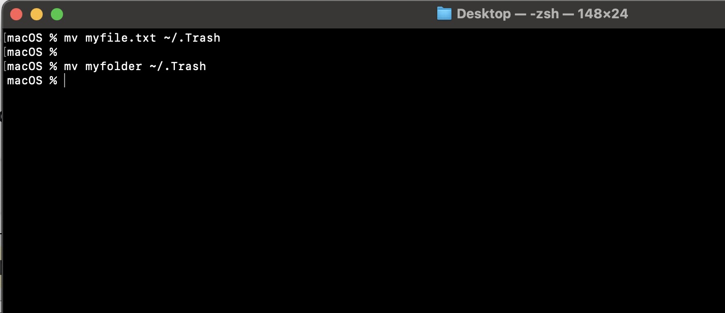 Move file to Trash instead of permanently deleting in Mac Terminal